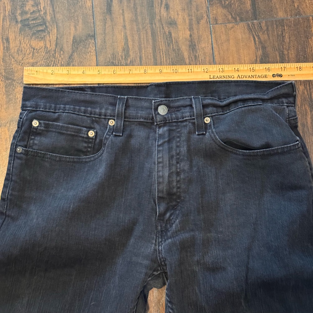 Levi's 559 Jeans Mens 34x34 Black Relaxed Straight Denim (FITS 34x32) Work Ranch - Picture 8 of 16